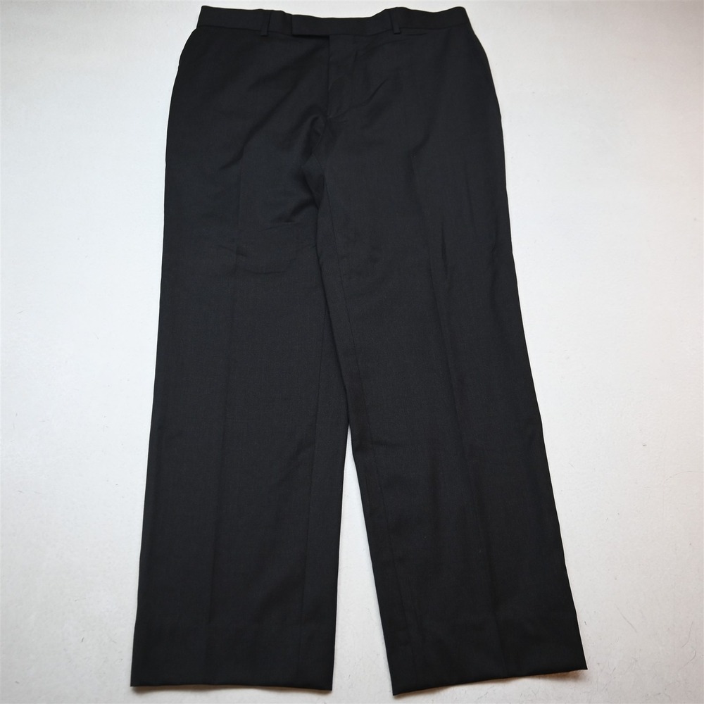 Hugo Boss 36x32 Charcoal Gray 100% Wool James Brown US Classic Dress Mens Pants